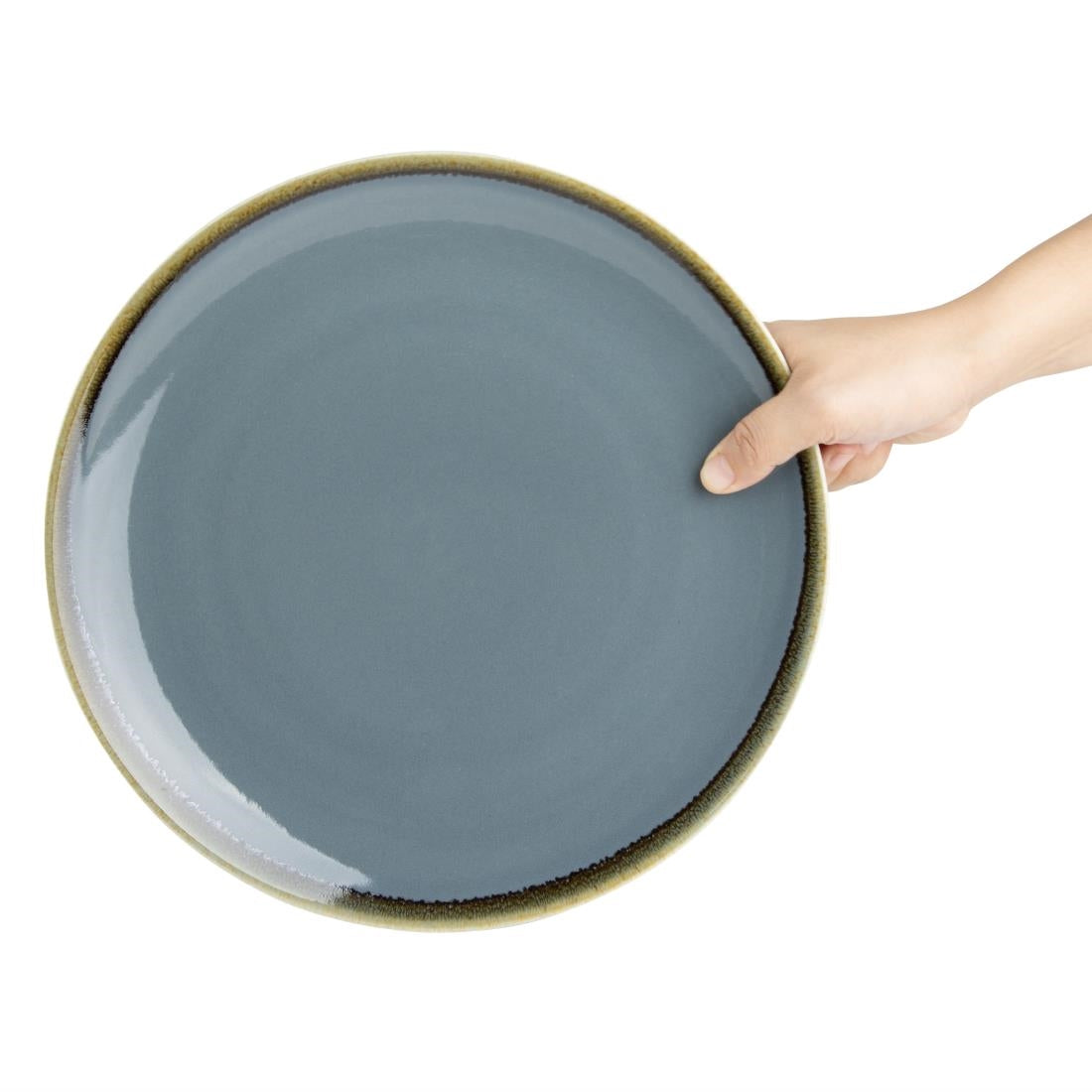 Olympia Kiln Ocean Round Coupe Plate - 280mm 11" (4 Pack) • PAS-GP465