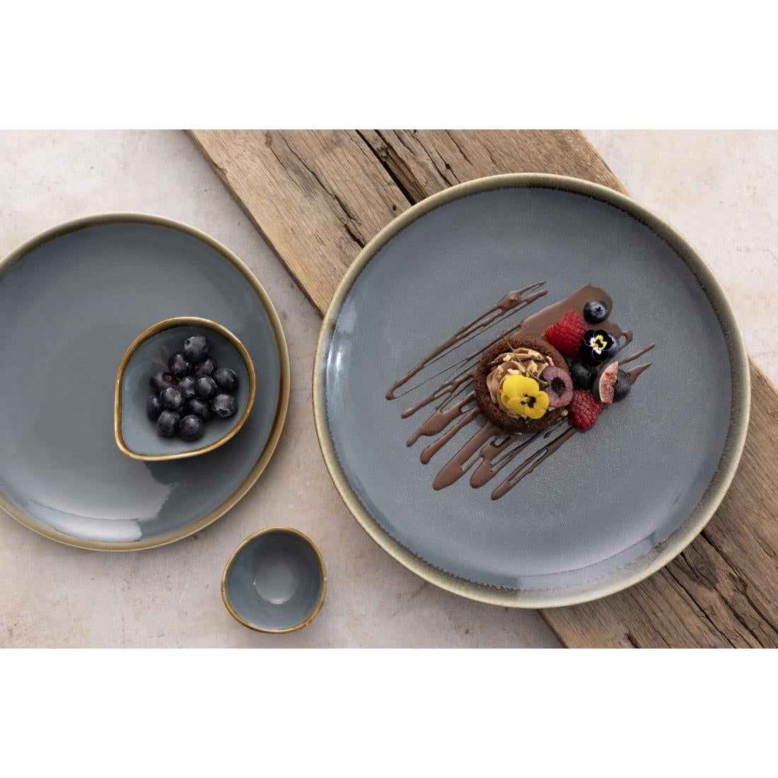 Olympia Kiln Ocean Round Coupe Plate - 280mm 11" (4 Pack) • PAS-GP465
