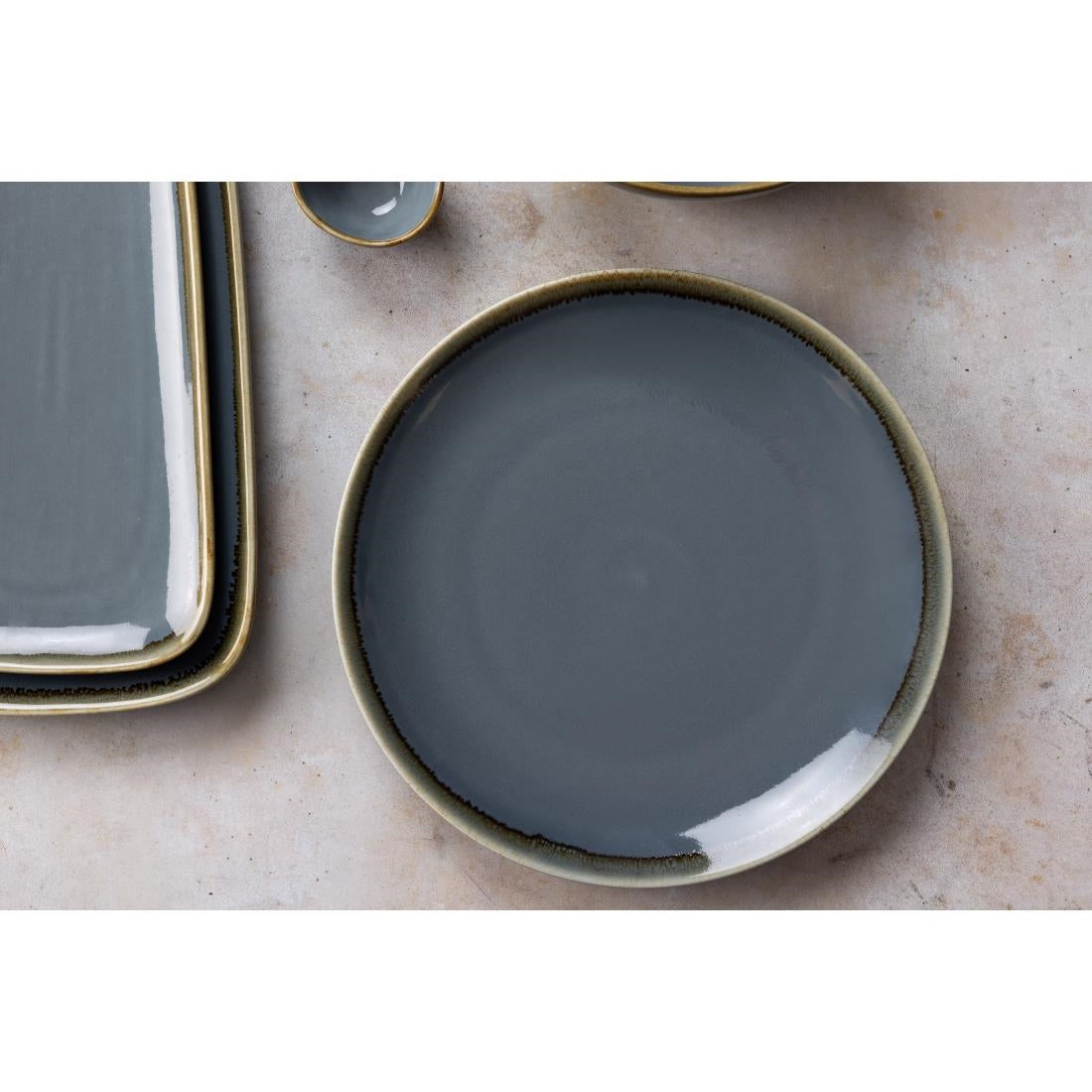 Olympia Kiln Ocean Round Coupe Plate - 280mm 11" (4 Pack) • PAS-GP465