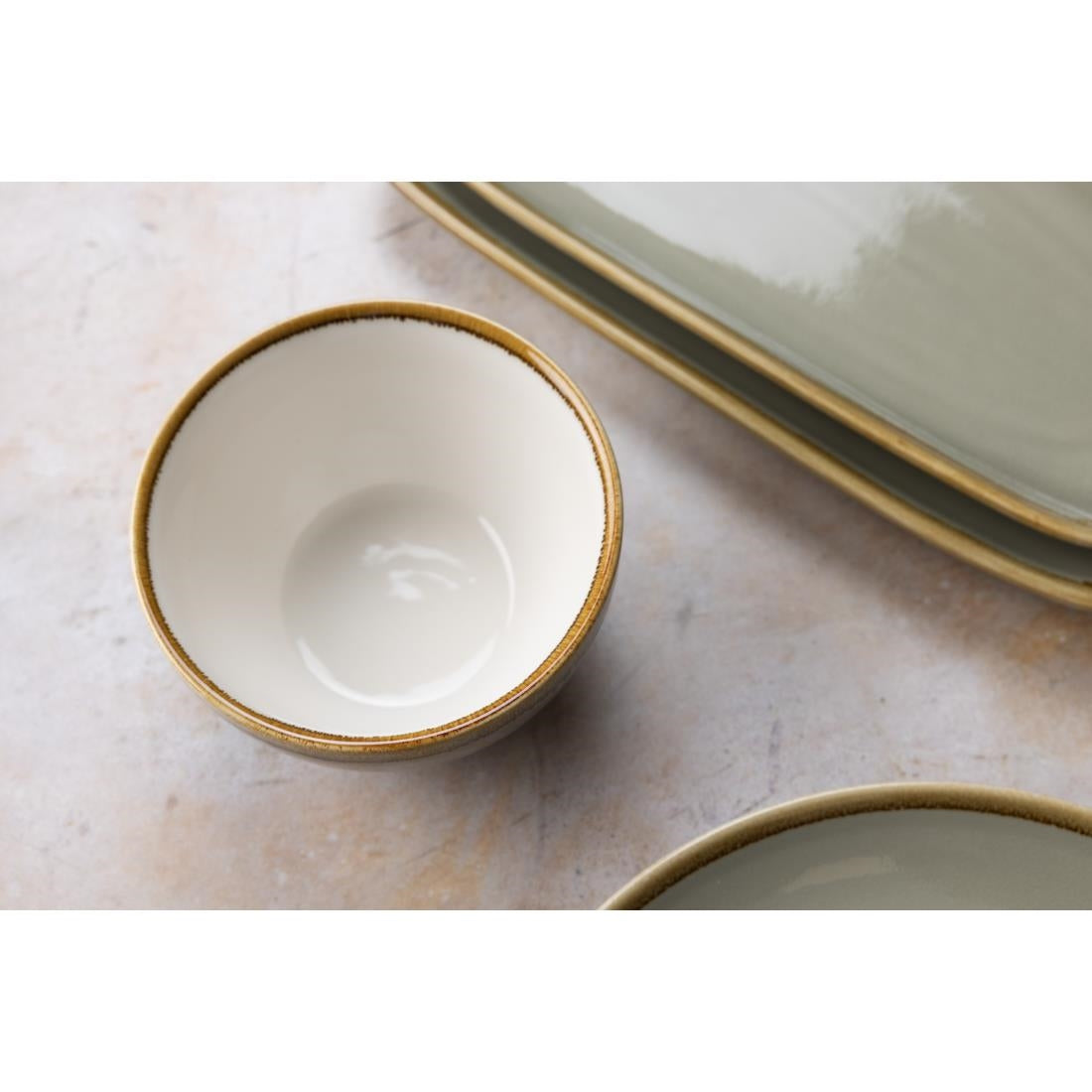 Olympia Kiln Moss Round Bowl - 635ml 21.47fl oz (6 Pack) • PAS-GP469