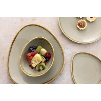 Olympia Kiln Moss Tri Plate - 230mm 9" (6 Pack) • PAS-GP473