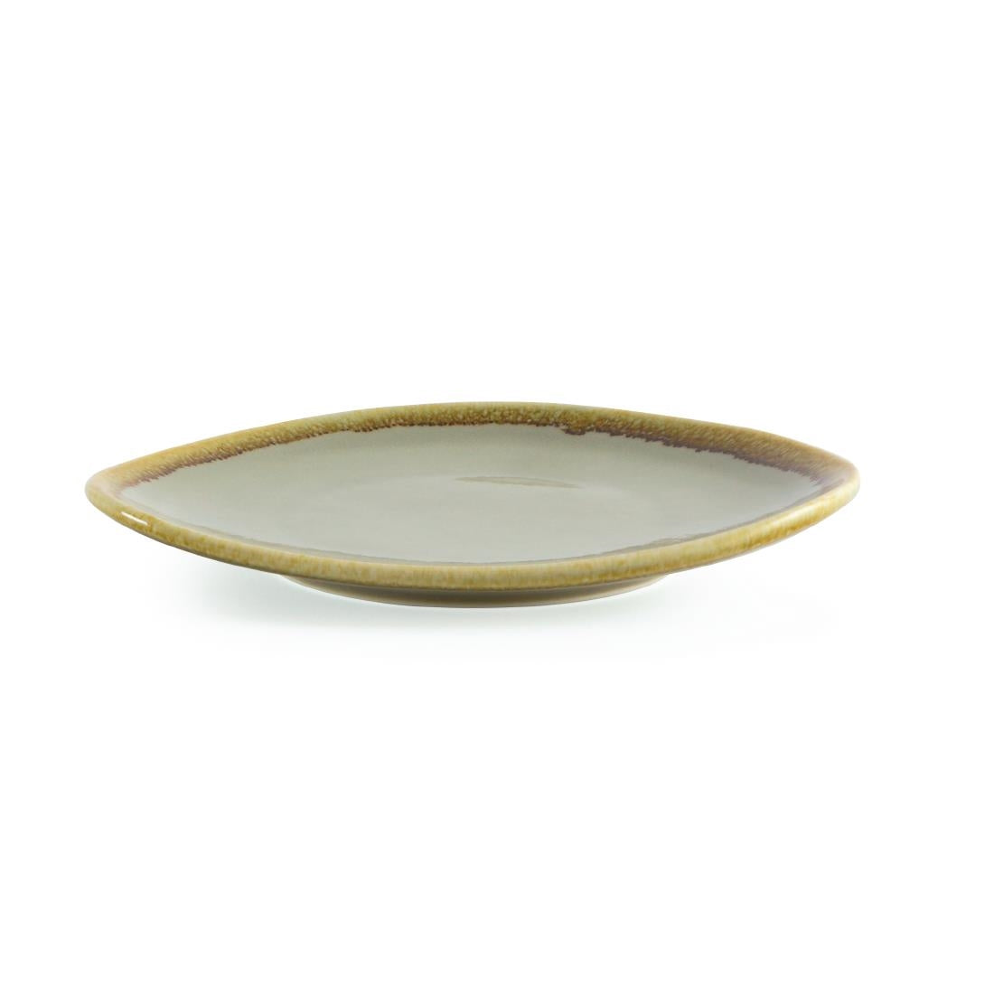 Olympia Kiln Moss Tri Plate - 165mm 6 1/2" (Box 6) • PAS-GP472