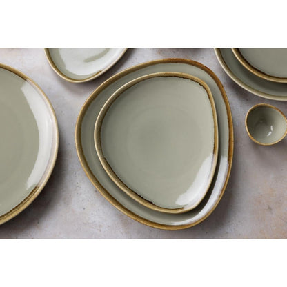 Olympia Kiln Moss Tri Plate - 280mm 11" (4 Pack) • PAS-GP474