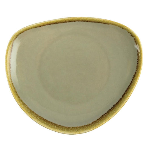 Olympia Kiln Moss Tri Plate - 230mm 9" (6 Pack) • PAS-GP473