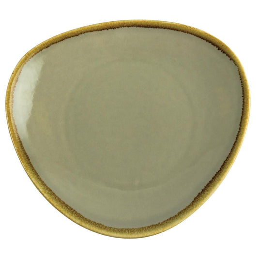 Olympia Kiln Moss Tri Plate - 280mm 11" (4 Pack) • PAS-GP474