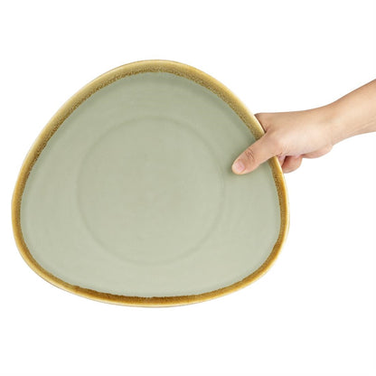 Olympia Kiln Moss Tri Plate - 280mm 11" (4 Pack) • PAS-GP474