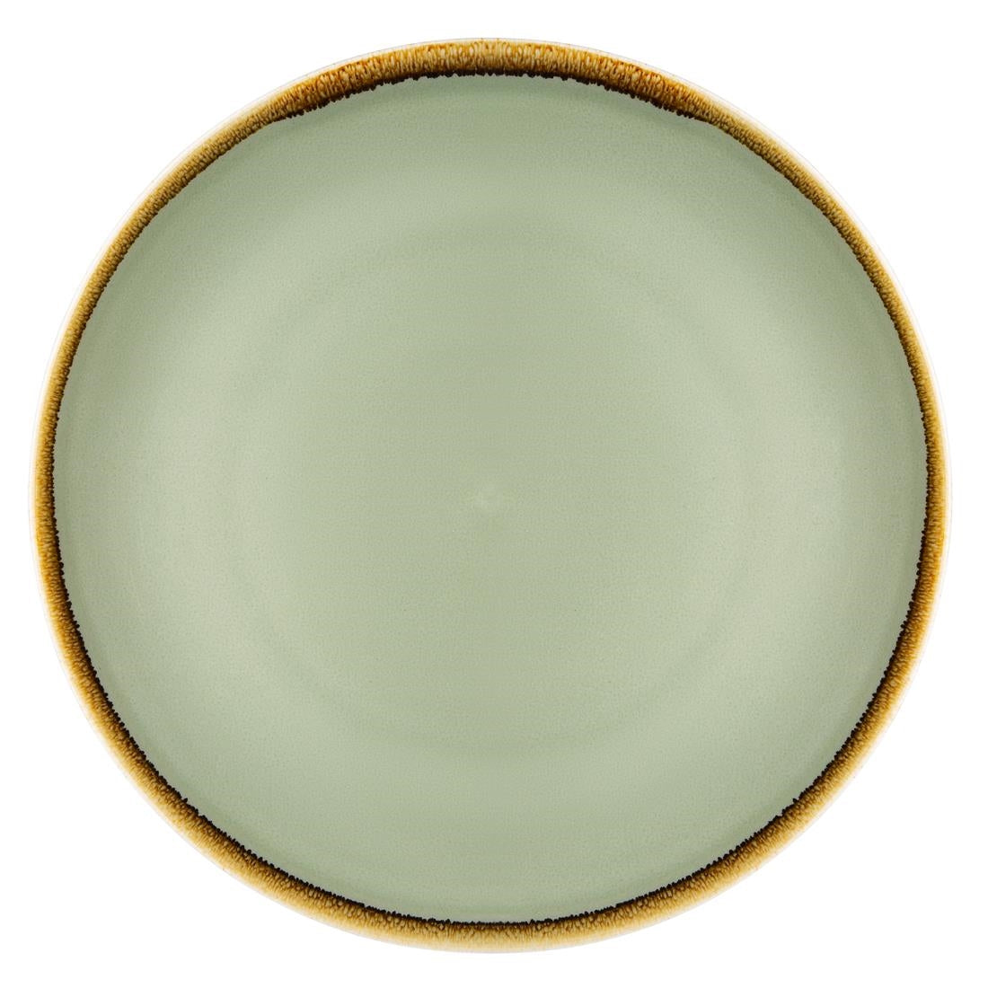 Olympia Kiln Moss Round Coupe Plate - 280mm 11" (4 Pack) • PAS-GP475