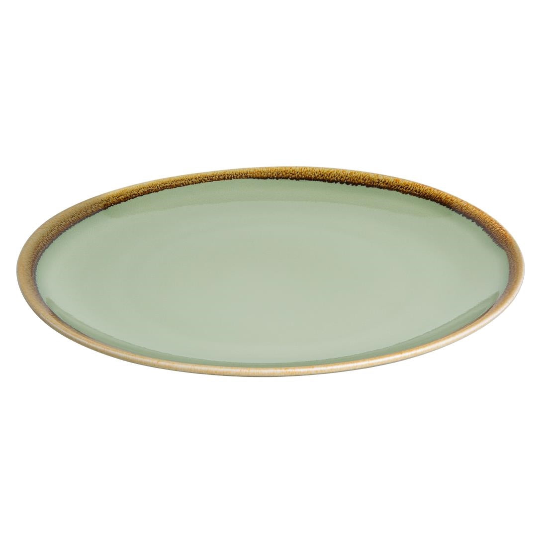 Olympia Kiln Moss Round Coupe Plate - 280mm 11" (4 Pack) • PAS-GP475