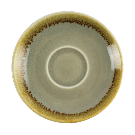 Olympia Kiln Moss Saucer (for GP476) - 115mm 4 1/2" (6 Pack) • PAS-GP477