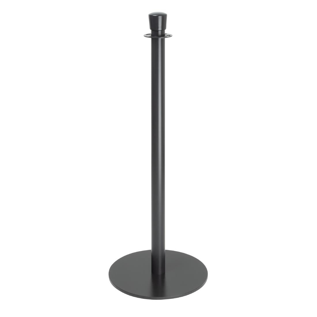 Bolero Flat Base Barrier Posts Black (2 Pack) (Height: 960mm | Pack Quantity: 2) • PAS-GP638