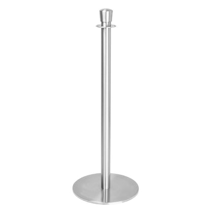 Bolero Flat Base Barrier Posts Brushed Stainless Steel (2 pack) (Height: 960mm | Pack Quantity: 2) • PAS-GP639