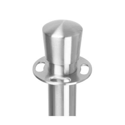 Bolero Flat Base Barrier Posts Brushed Stainless Steel (2 pack) (Height: 960mm | Pack Quantity: 2) • PAS-GP639