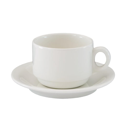 Australian Fine China Flinders Tea Cups 220ml (Capacity: 220ml/7.5oz | Pack Quantity: 24) • PAS-GP658
