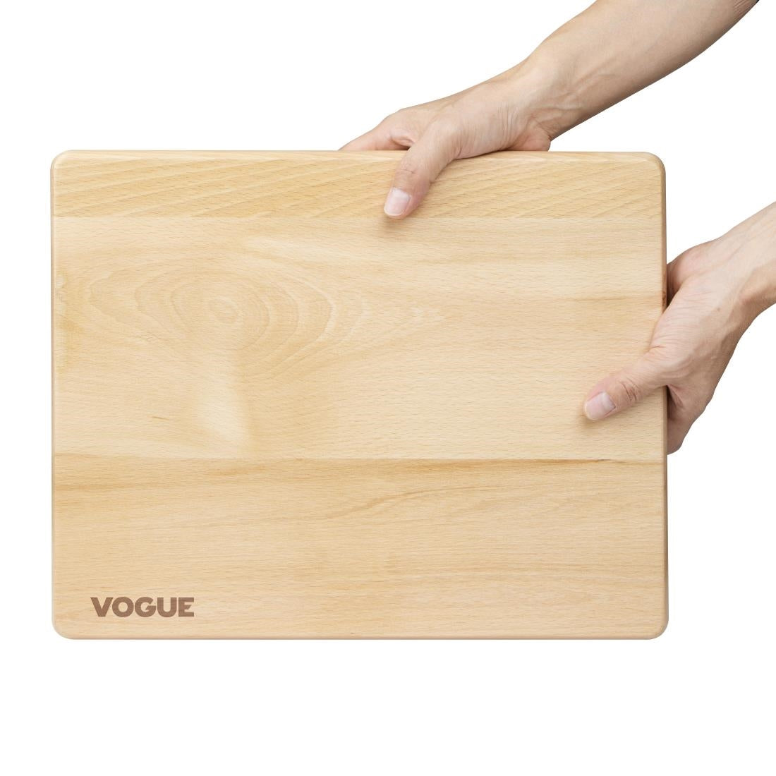 Vogue Beech Chopping Board Medium 380x305x30mm (380x305mm) • PAS-GP758