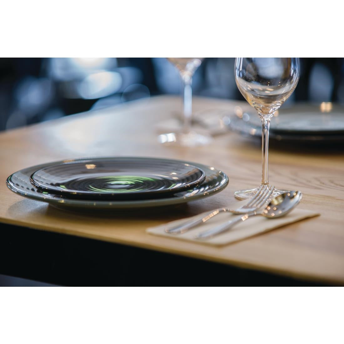 Zuma Coupe Plate 230mm Charcoal (6 Pack) • PAS-GP803