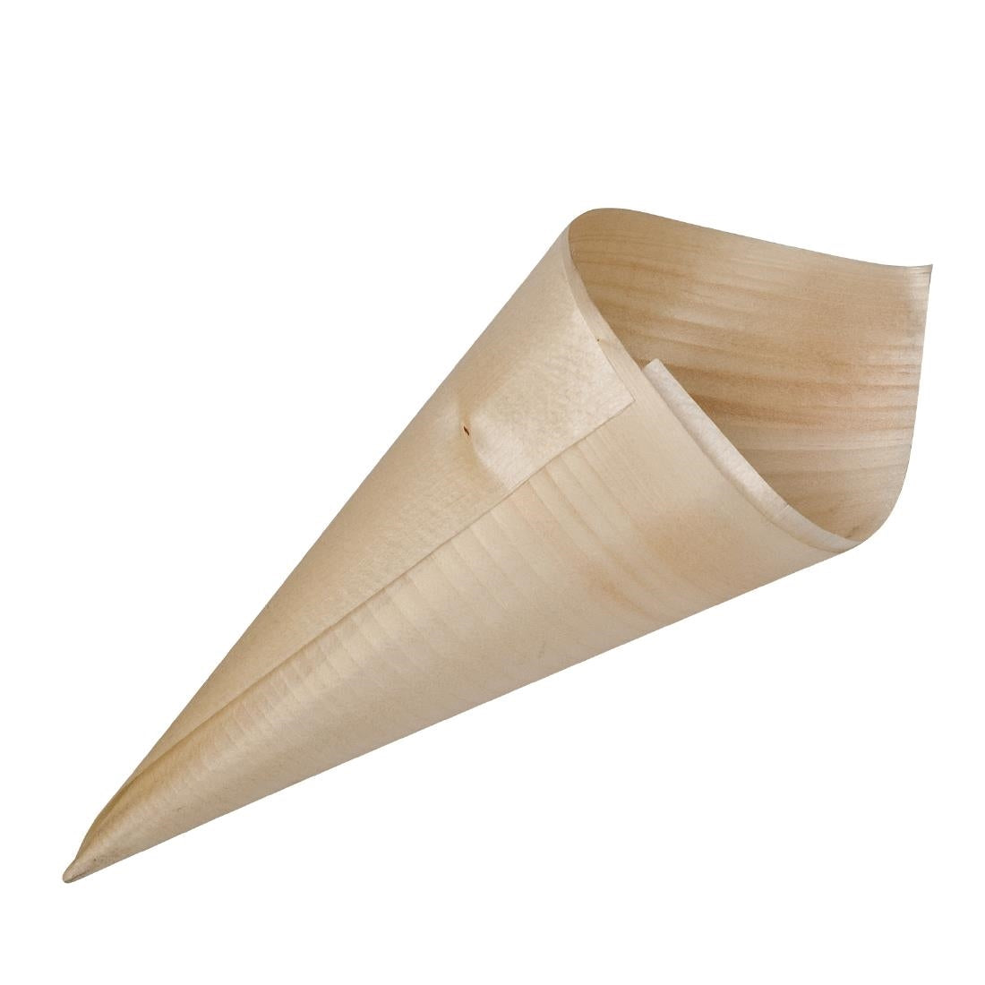 Appetiser Cone Bio Wood 120mm (Pack of 100) • PAS-GP827