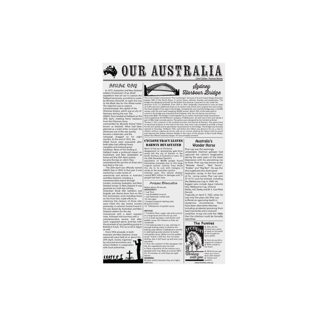 Greaseproof Paper Newsprint - 190x310mm (200 Sheets) • PAS-GP830