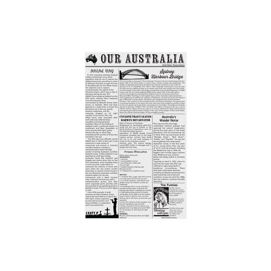 Greaseproof Paper Newsprint - 190x310mm (200 Sheets) • PAS-GP830
