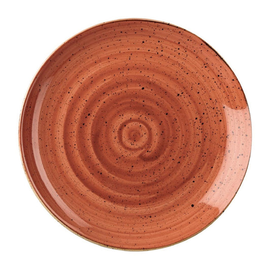 Churchill Stonecast Spiced Orange Evolve Coupe Plates 28.8Cm (12 Pack) (Stonecast Orange Evolve Coupe Plate 11.25" Box 12) • PAS-GP941
