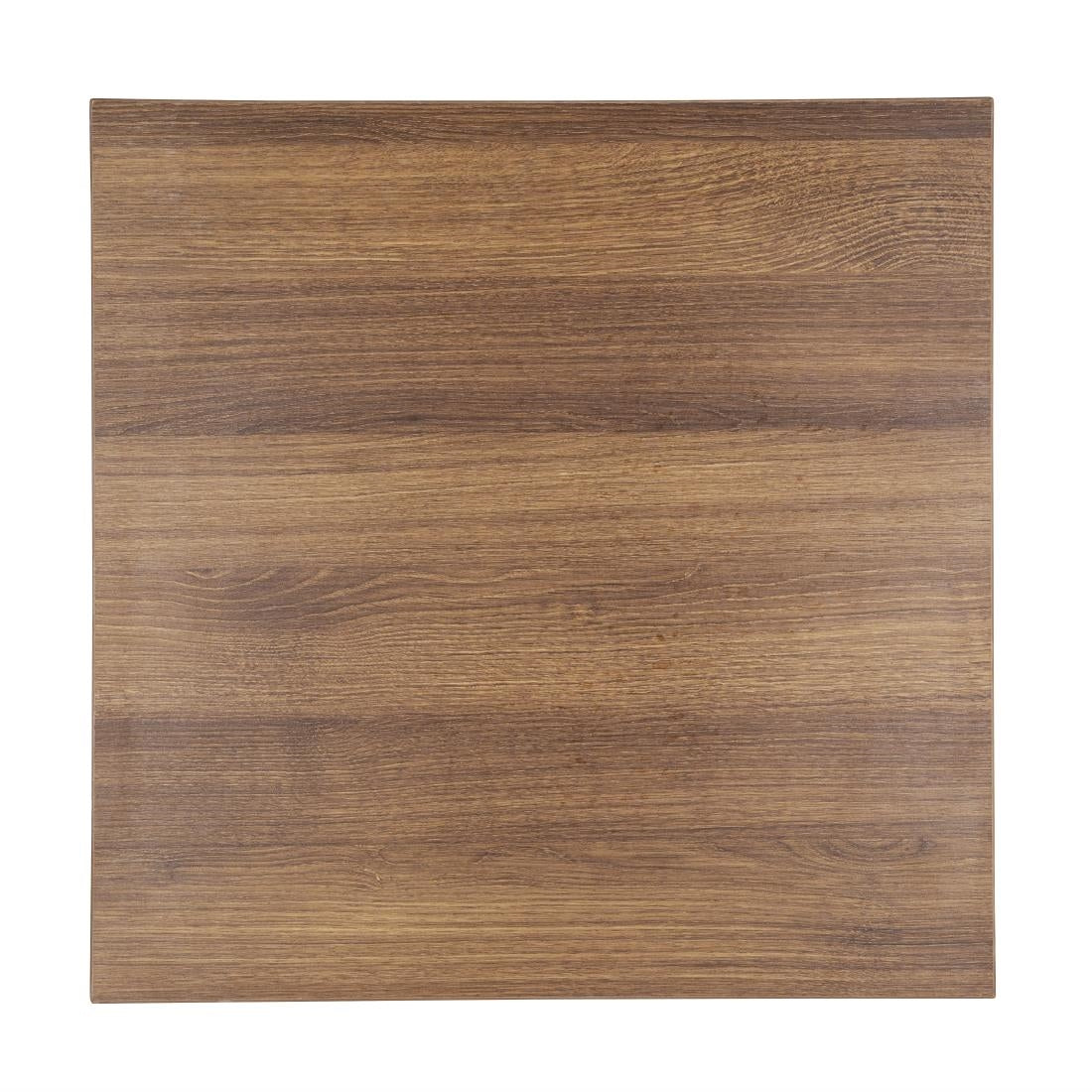 Bolero Pre-drilled Square Table Top Rustic Oak 600mm (Style: Rustic Oak | Square | Size: 600x600mm) • PAS-GR324