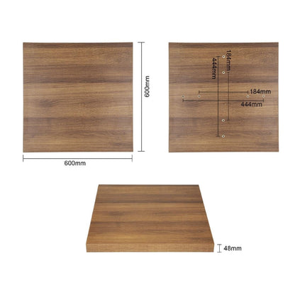 Bolero Pre-drilled Square Table Tops Rustic Oak • PAS-P_GR324