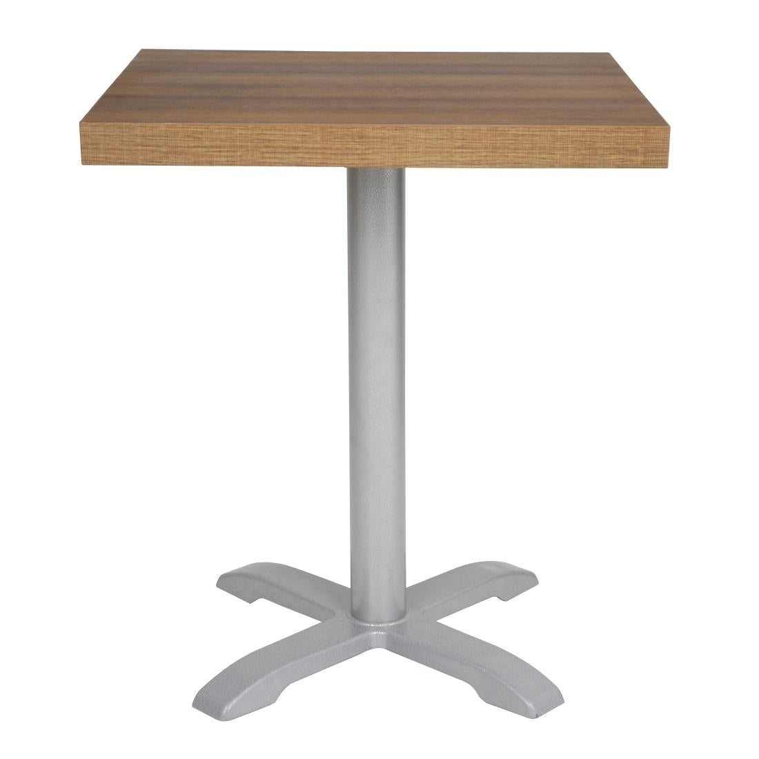 Bolero Pre-drilled Square Table Top Rustic Oak 700mm • PAS-GR330