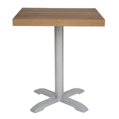 Bolero Pre-drilled Square Table Top Rustic Oak 700mm • PAS-GR330
