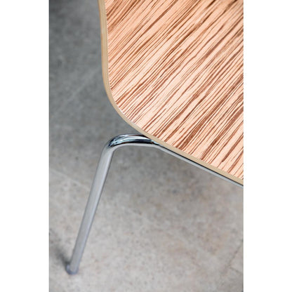 Bolero Square Back Side Chair Zebrano (4 Pack) • PAS-GR344