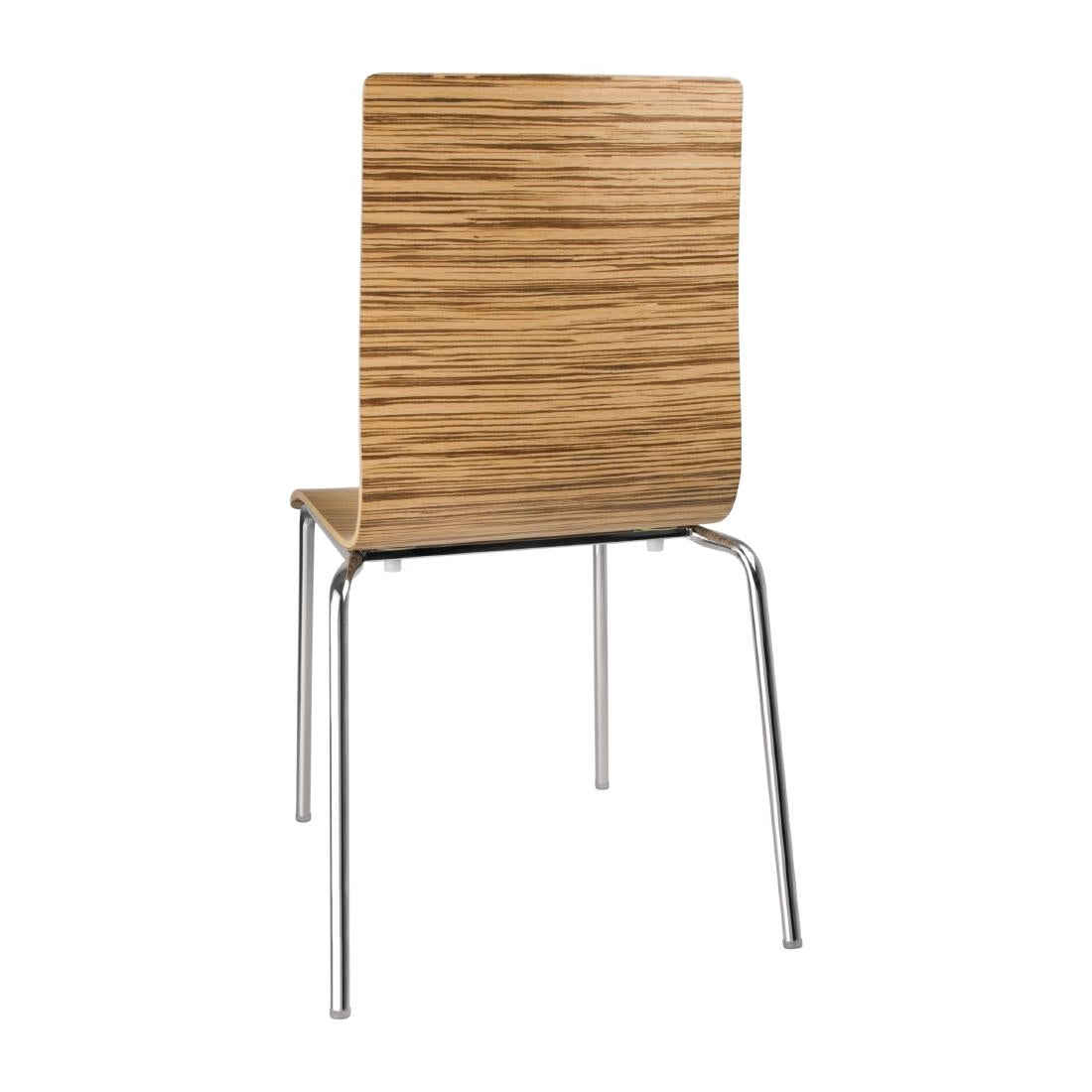 Bolero Square Back Side Chair Zebrano (4 Pack) • PAS-GR344