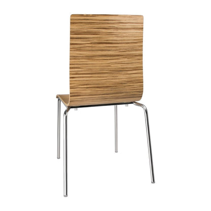 Bolero Square Back Side Chair Zebrano (4 Pack) • PAS-GR344