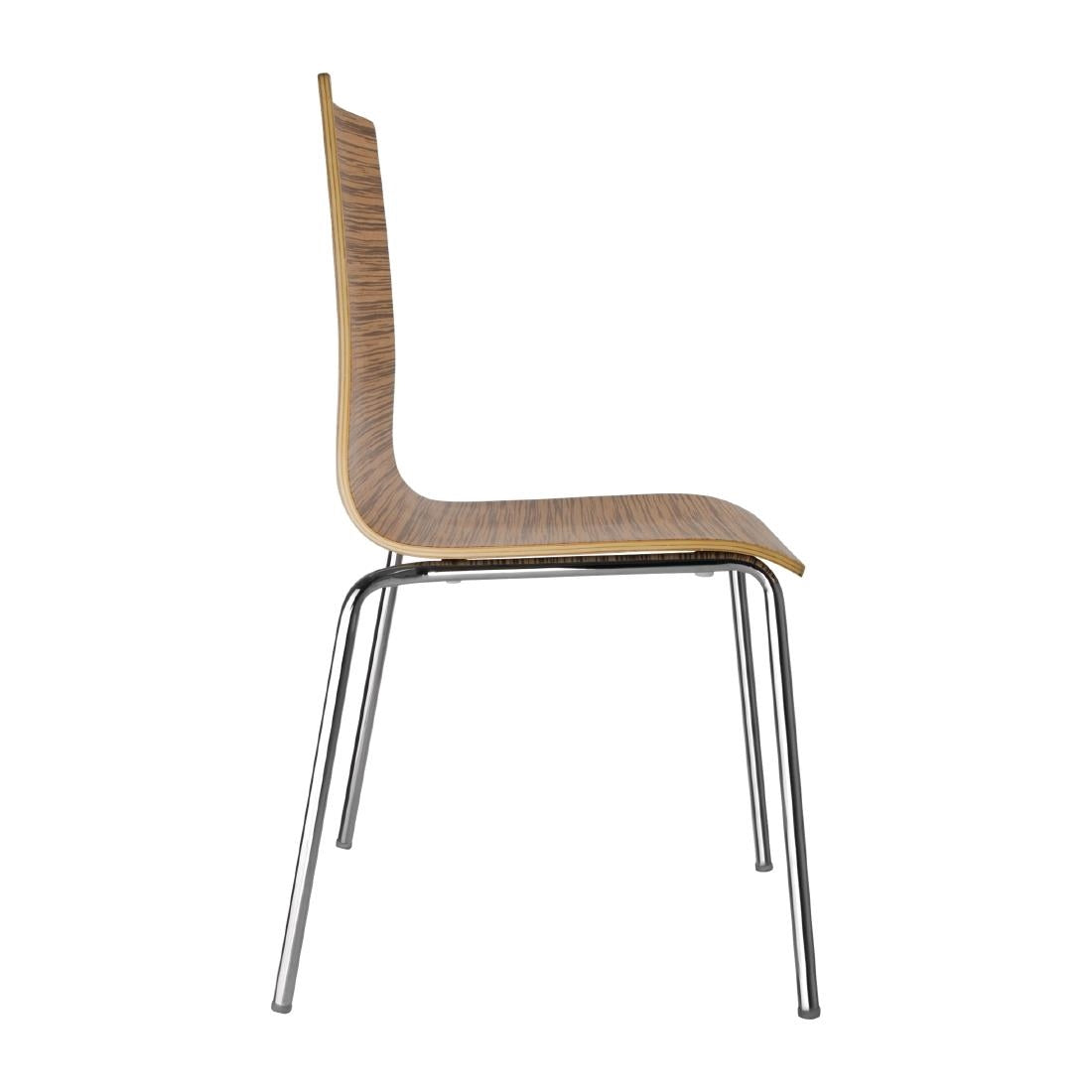Bolero Square Back Side Chair Zebrano (4 Pack) • PAS-GR344