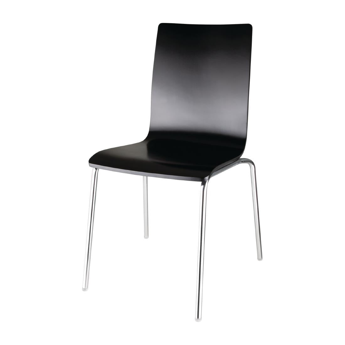 Bolero Black Square Back Side Chair (4 Pack) (Pack of 4) • PAS-GR345