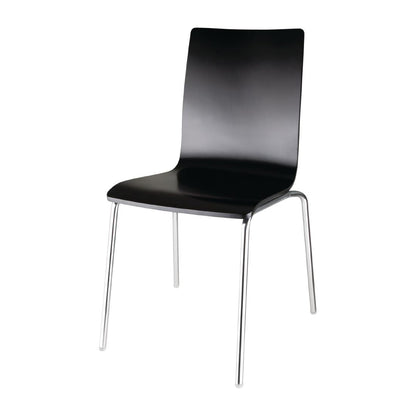 Bolero Black Square Back Side Chair (4 Pack) (Pack of 4) • PAS-GR345
