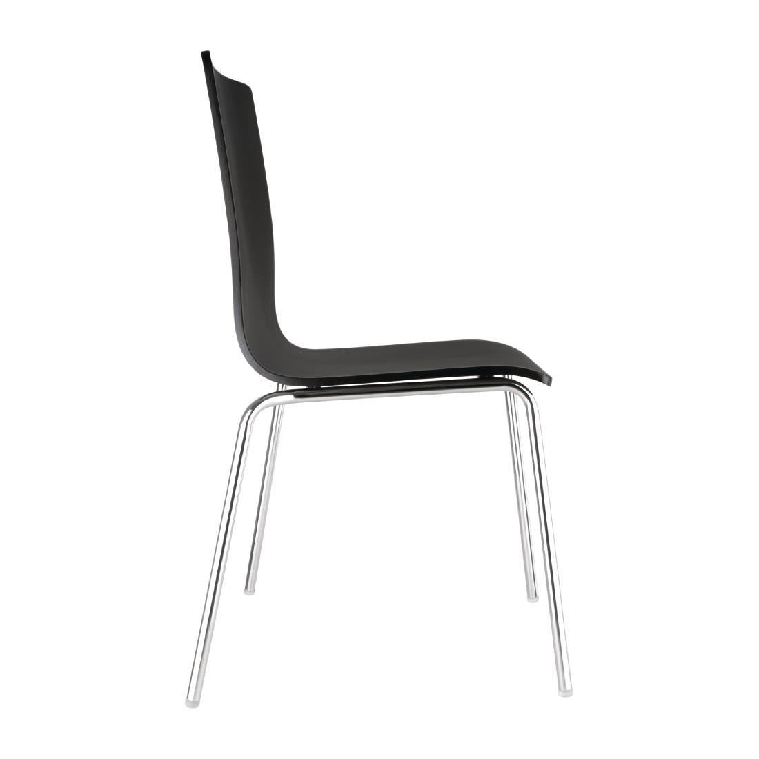 Bolero Black Square Back Side Chair (4 Pack) (Pack of 4) • PAS-GR345