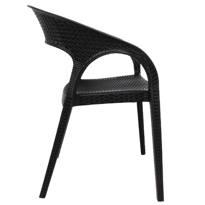 Bolero PP Rattan Wraparound Armchairs (4 Pack) • PAS-GR363