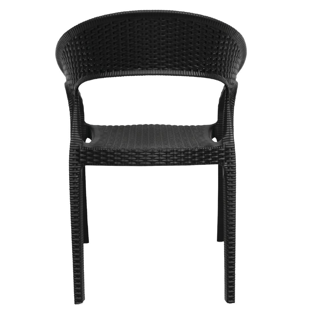Bolero PP Rattan Wraparound Armchairs (4 Pack) • PAS-GR363