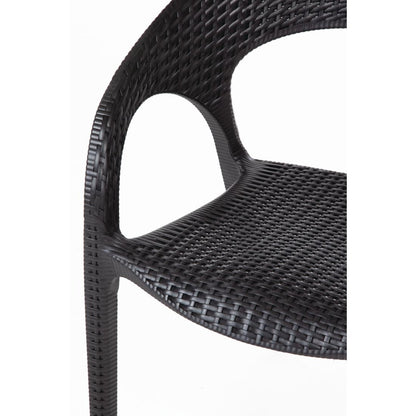 Bolero PP Rattan Wraparound Armchairs (4 Pack) • PAS-GR363