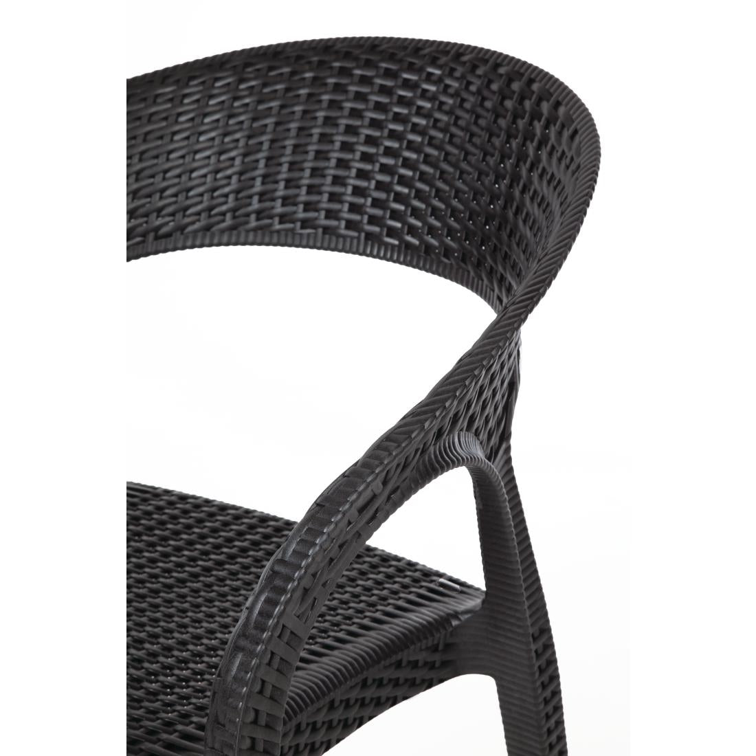 Bolero PP Rattan Wraparound Armchairs (4 Pack) • PAS-GR363
