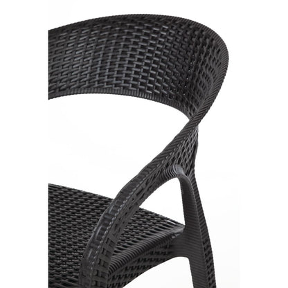 Bolero PP Rattan Wraparound Armchairs (4 Pack) • PAS-GR363
