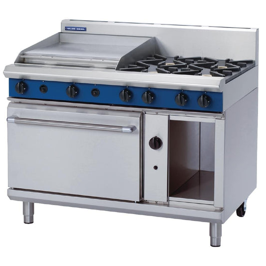 Blue Seal by Moffat 1200mm Oven Range with 4 Burners and Griddle Natural Gas G508B • PAS-GR800-N