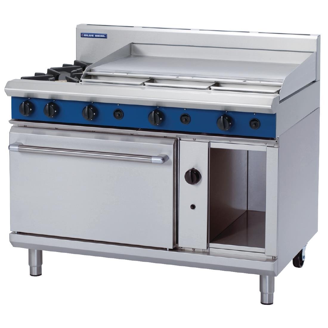 Blue Seal by Moffat 1200mm Oven Range with 2 Burners and Griddle Natural Gas G508A • PAS-GR801-N