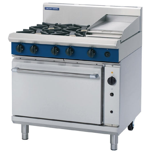 Blue Seal by Moffat 900mm Convection Oven Range with 4 Burners and Griddle Natural Gas G56C • PAS-GR803-N