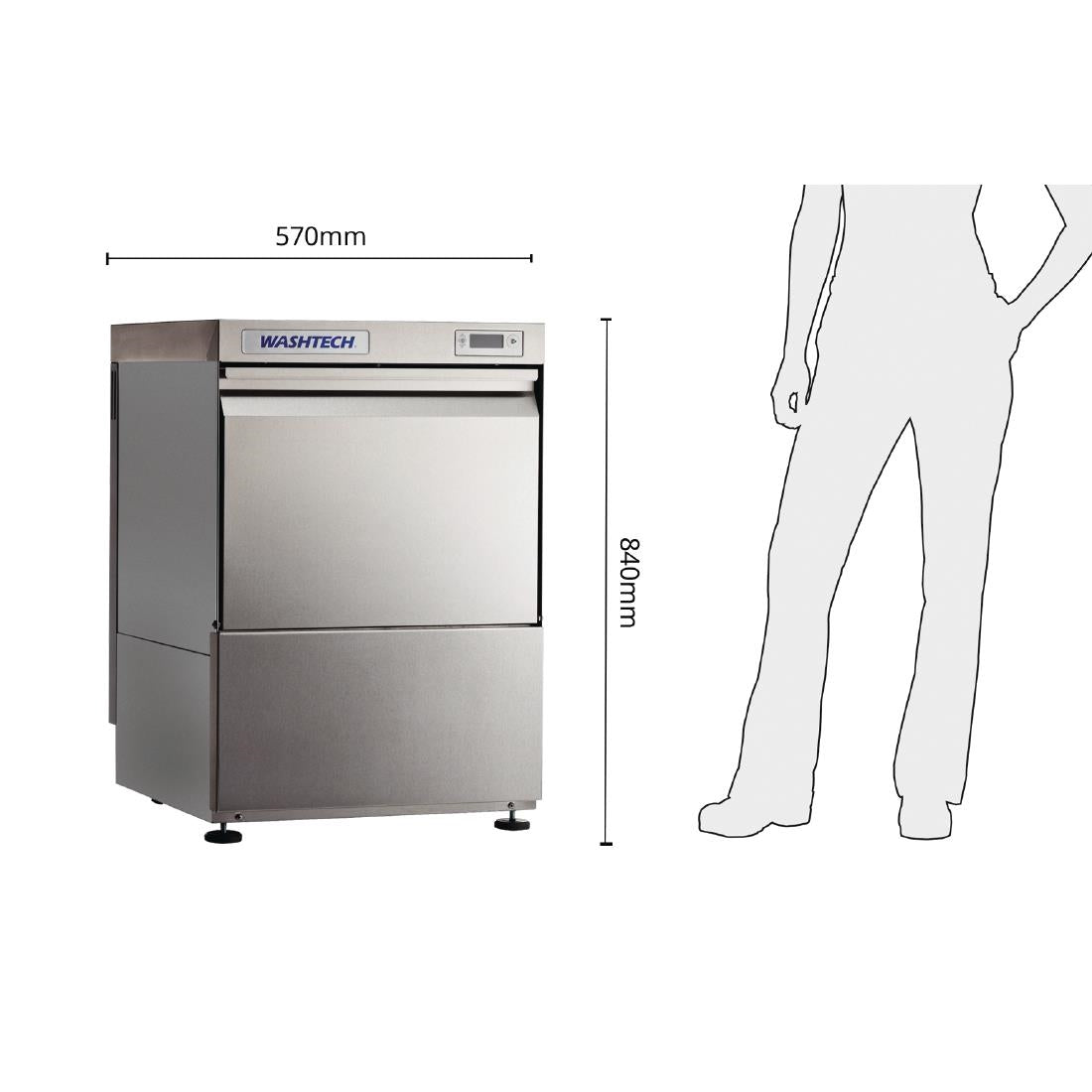 Washtech by Moffat Under Bench Dishwasher UD • PAS-GR907