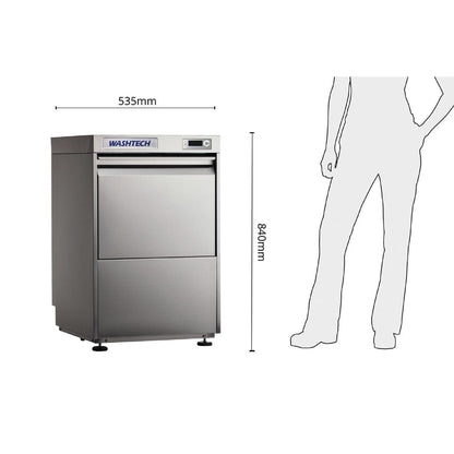 Washtech by Moffat Undercounter Glasswasher and Light Duty Dishwasher GL • PAS-GR912
