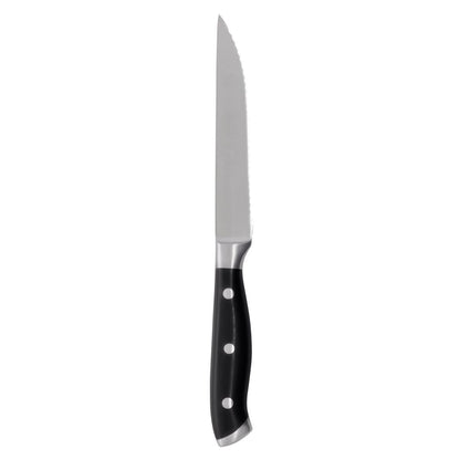 Olympia Premium Riveted Steak Knives with Black ABS Handles (6 Pack) • PAS-GR919