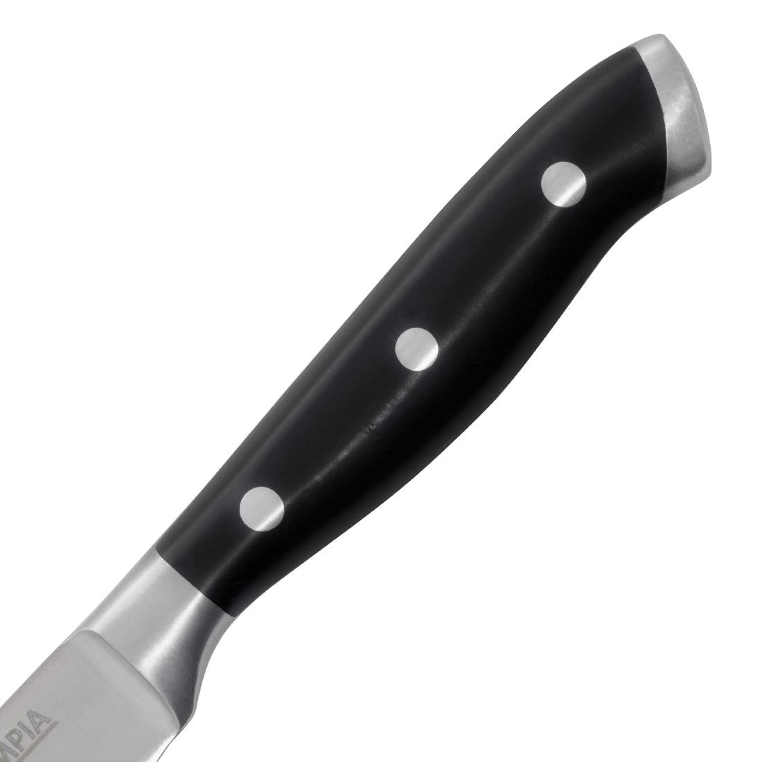Olympia Premium Riveted Steak Knives with Black ABS Handles (6 Pack) • PAS-GR919