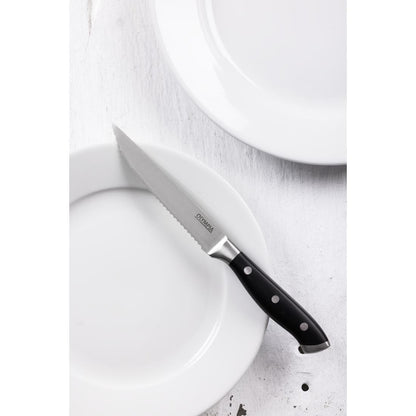 Olympia Premium Riveted Steak Knives with Black ABS Handles (6 Pack) • PAS-GR919