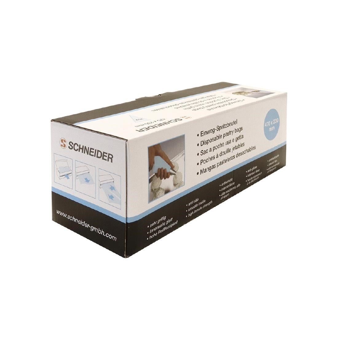 Schneider Blue Disposable Piping Bags 470mm (100 Pack) (Size: 470(H) x 230(W) x 70(D)mm. Pack Quantity: 100) • PAS-GT124