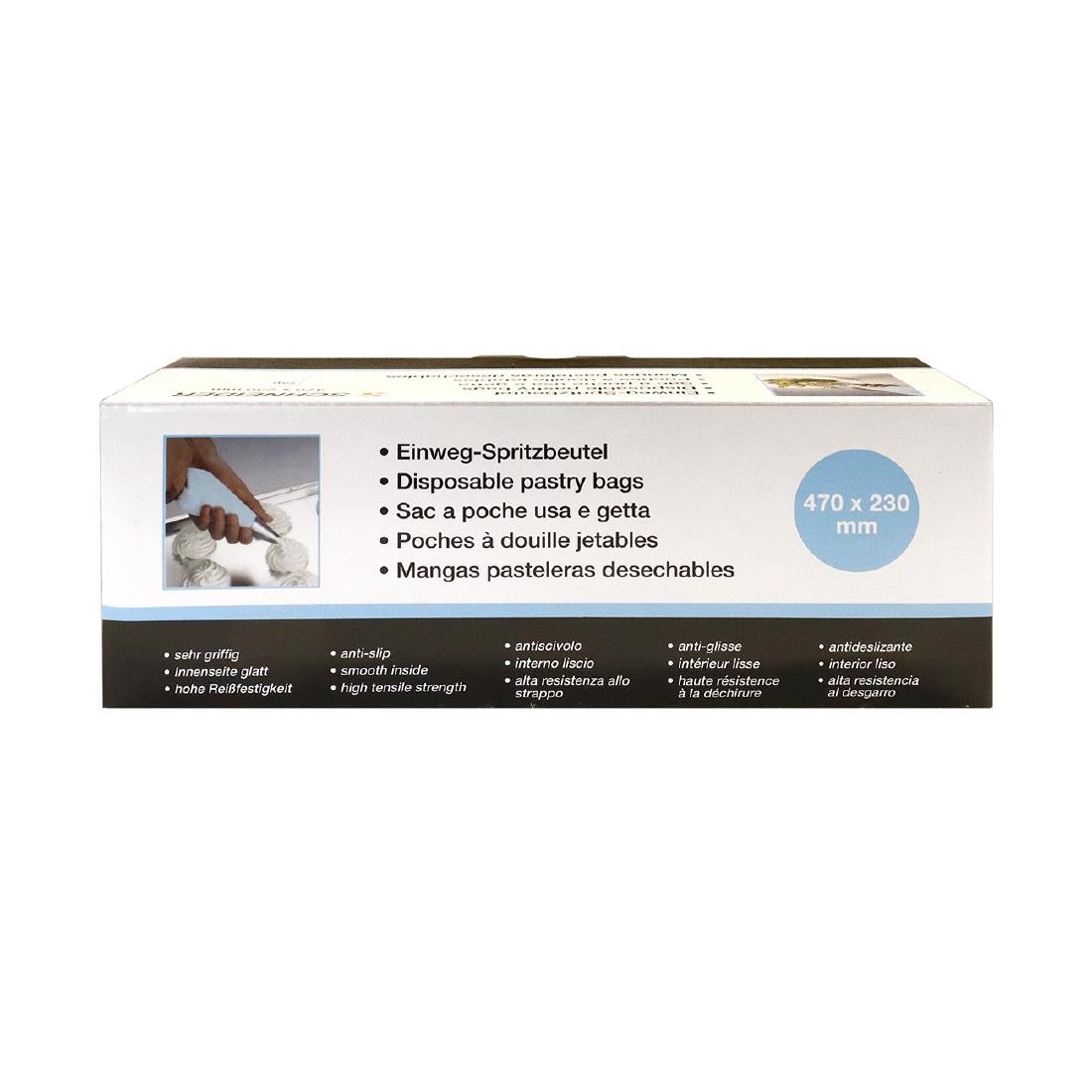 Schneider Blue Disposable Piping Bags 470mm (100 Pack) (Size: 470(H) x 230(W) x 70(D)mm. Pack Quantity: 100) • PAS-GT124