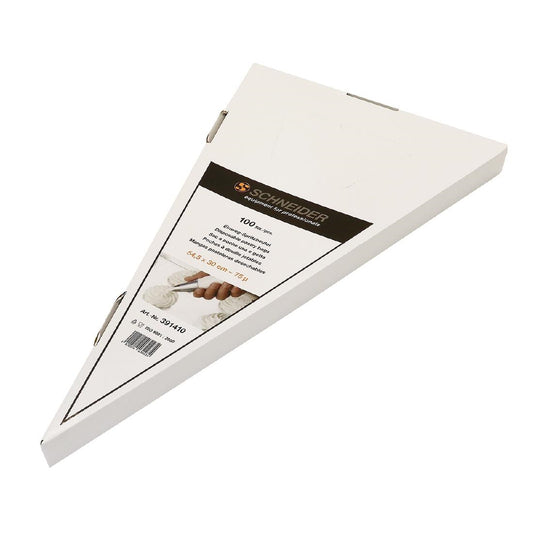 Schneider White Disposable Piping Bags 545mm (100 Pack) (Size: 300(W) x 545(L) x 0.15(H)mm. Pack Quantity: 100) • PAS-GT125
